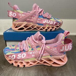 Just So So Running Shoes Womens 6 Pink Camo Athletic Outdoor Walking Sneakers
